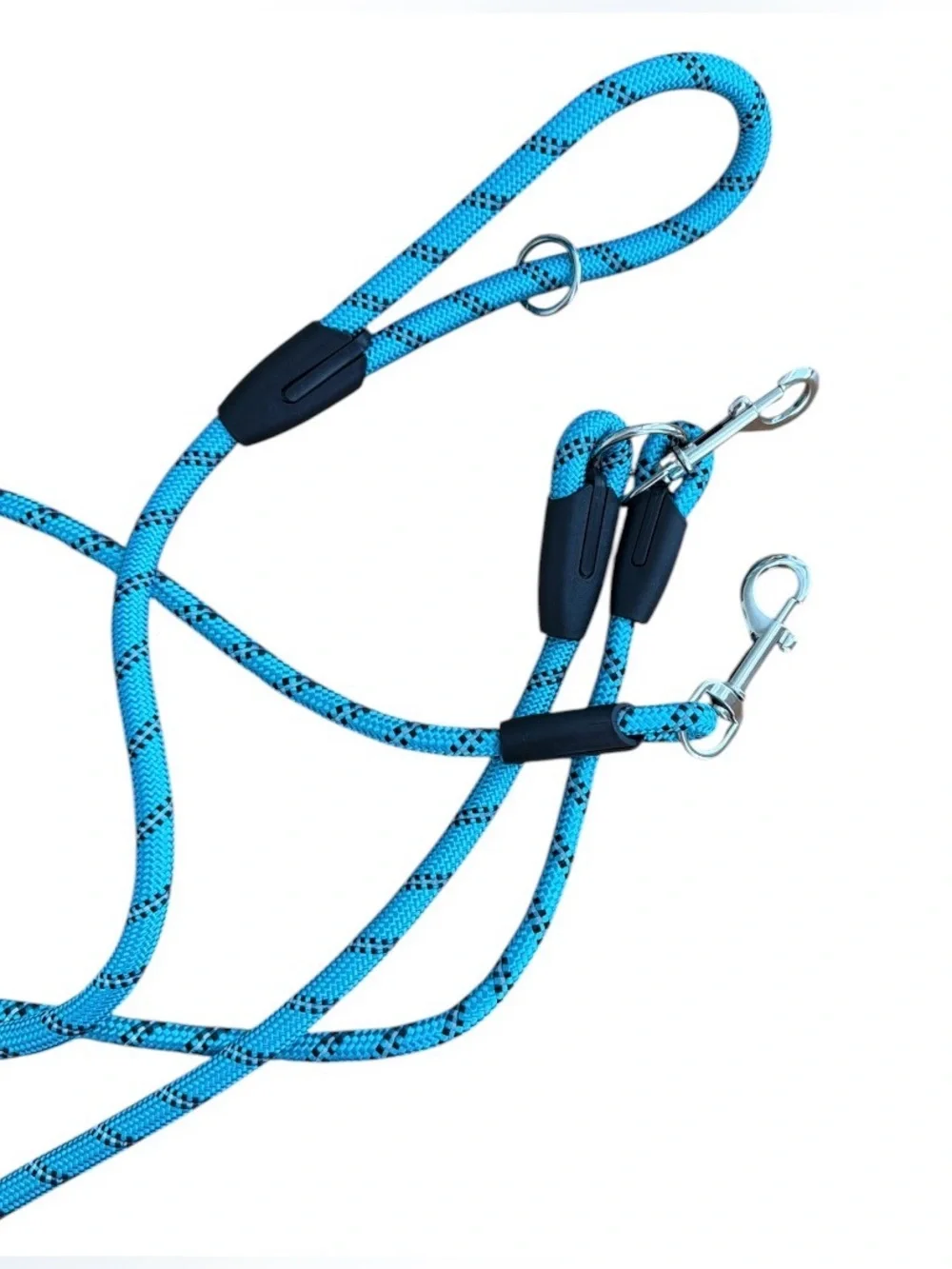 Blue Reflective Rope Dog Hands Free Leash - Durable Pet Lead